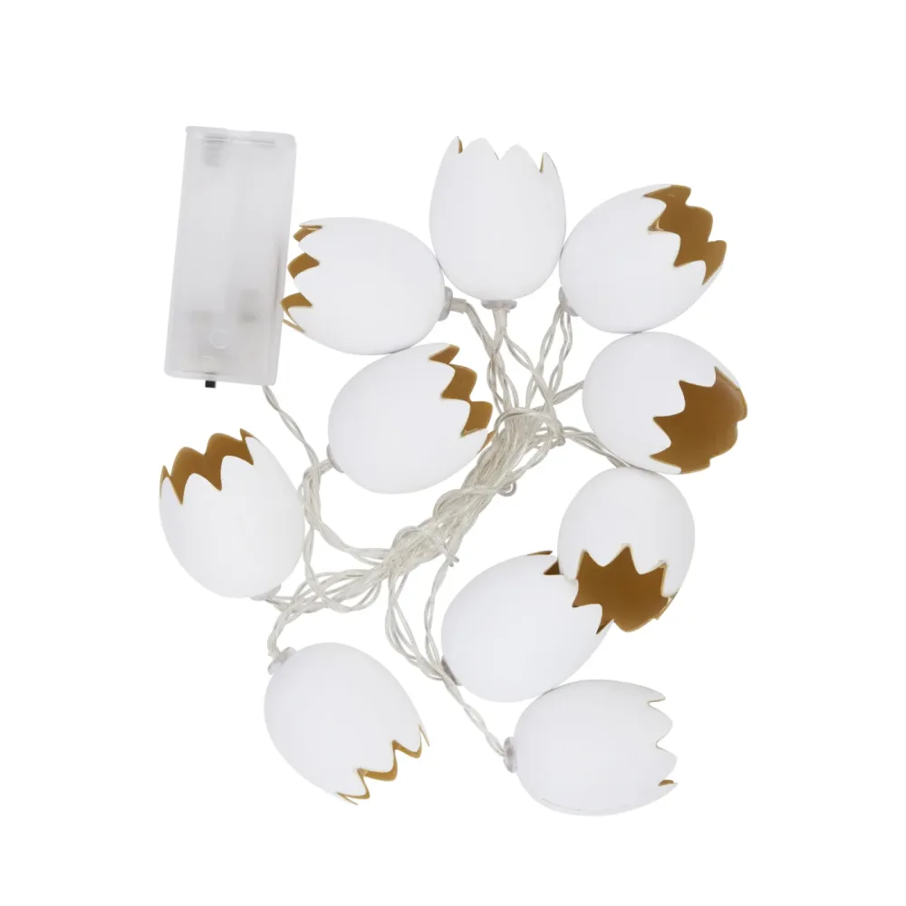 LED Osterdeko Lichterkette 175 cm warmweiss