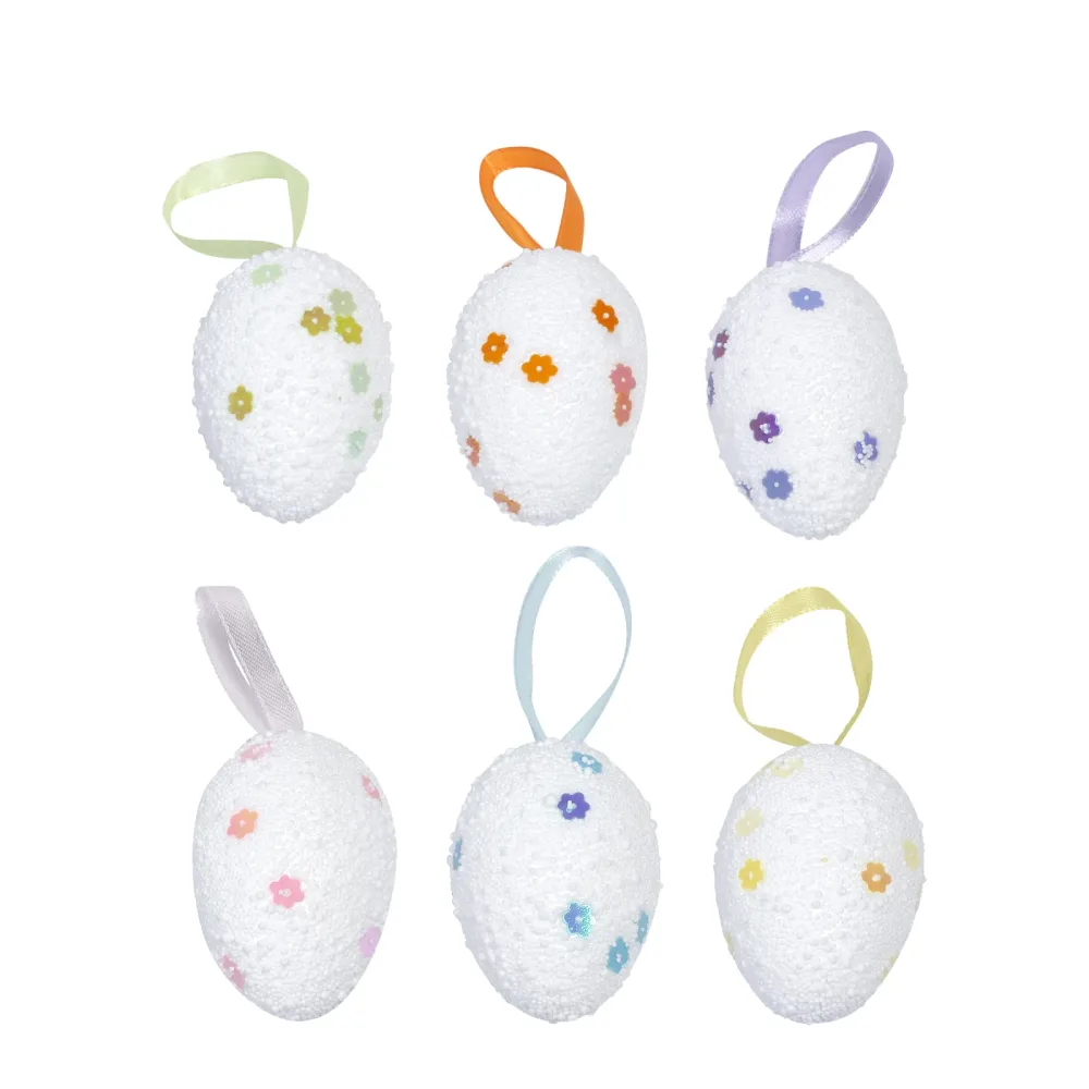 Osterdeko Ostereier Set 6-teilig 6 cm bunt