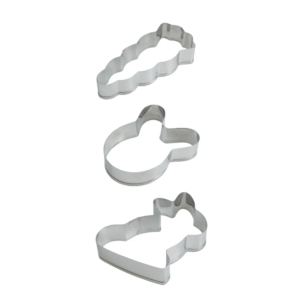 Guetzli-Ausstecher Set Ostern Edelstahl 3-teilig