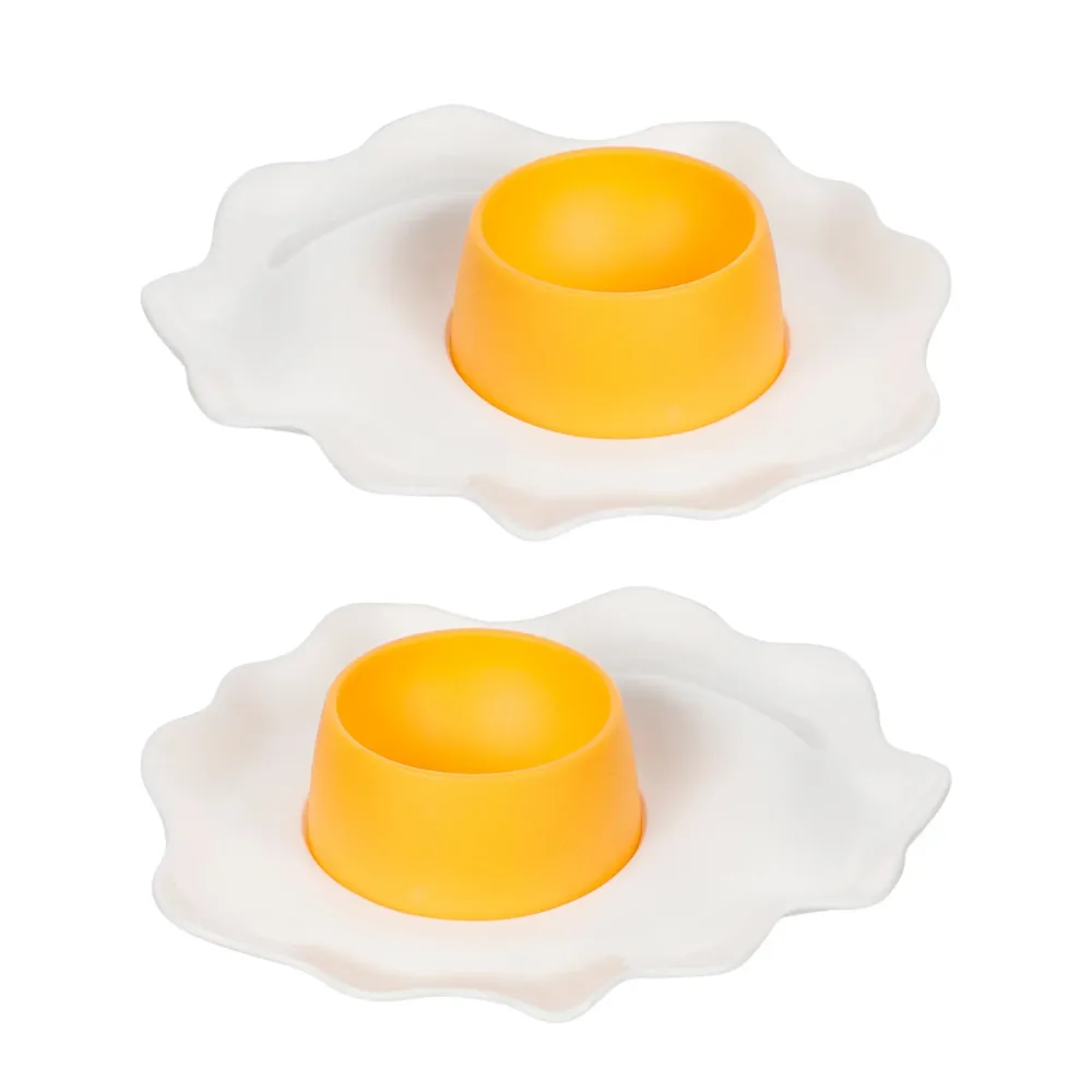 Eierbecher Ostern 2er Set weiss/gelb