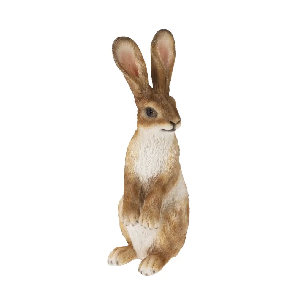 Osterdeko Osterhase braun/weiss
