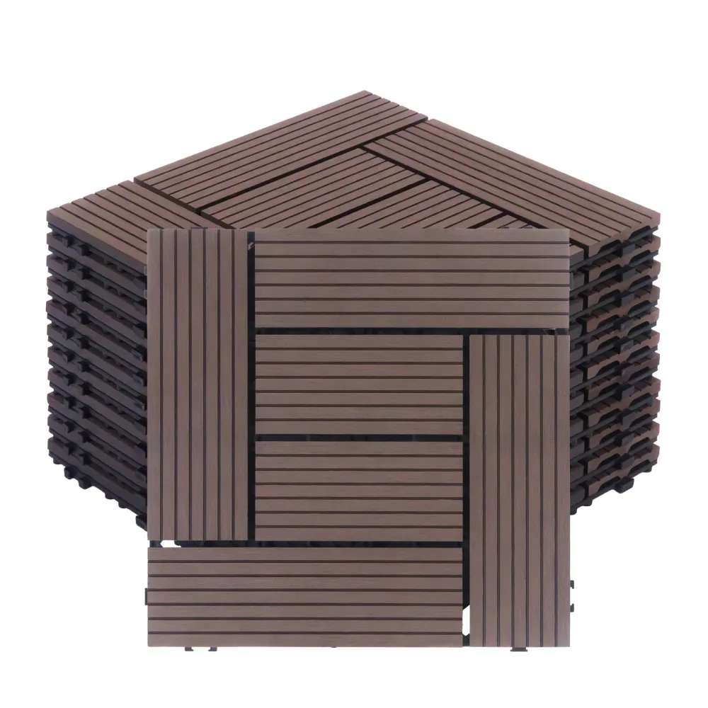 Bodenplatte FINIX 22er Set 30 x 30 cm braun