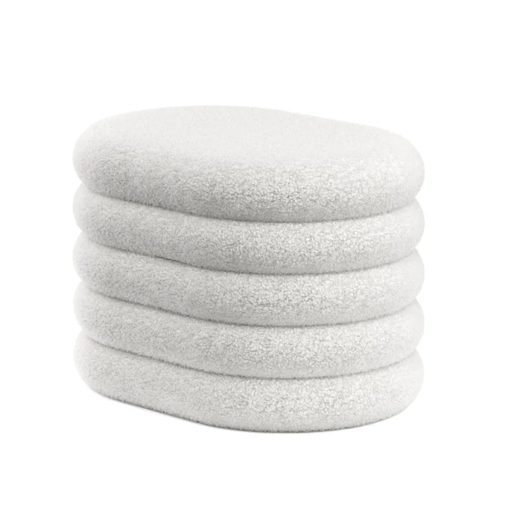 Sitzhocker Teddy PILL mit Stauraum 59 x 45 x 40 cm weiss