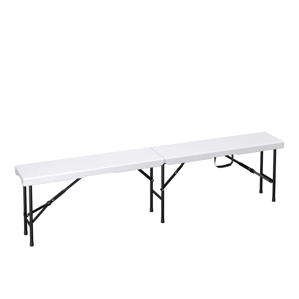 Campingbank klappbar 180 cm weiss