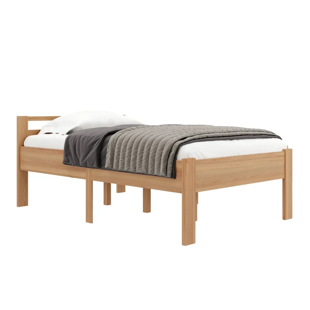 Bett Holz SHERWOOD 120 x 200 cm natur