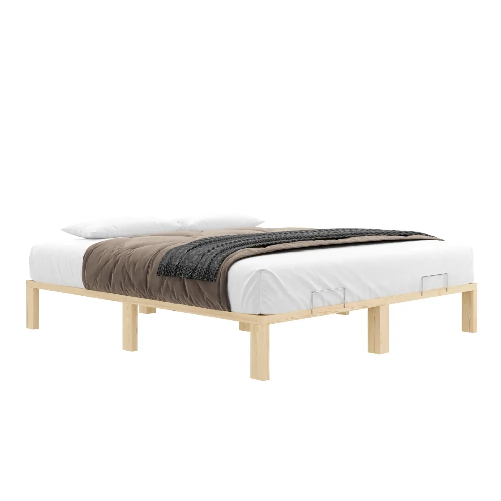 Bett Holz WEYBURN 180 x 200 cm natur