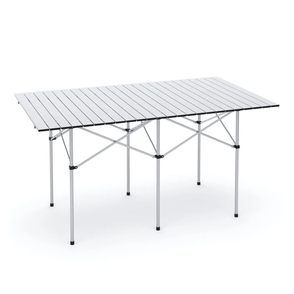 Campingtisch klappbar 140 x 70 cm silber