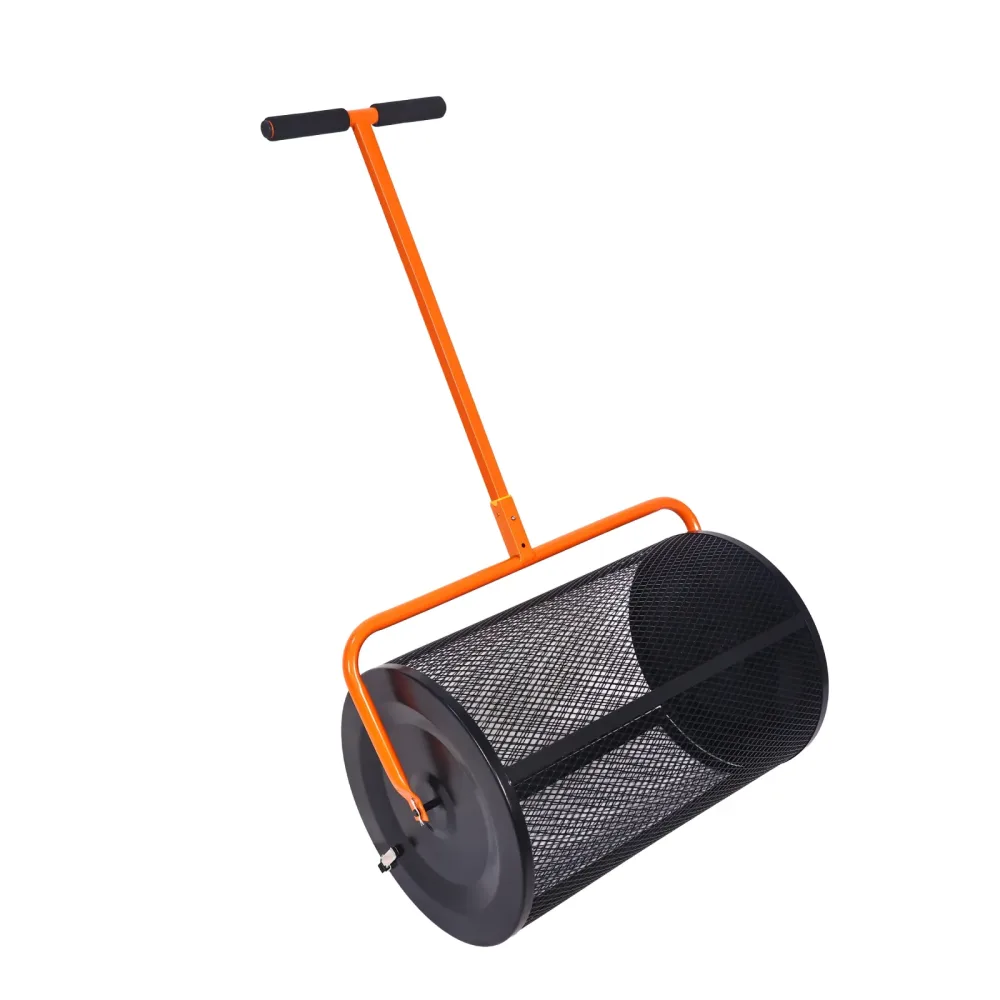 Kompoststreuer Stahl 40 x 60 cm schwarz/orange
