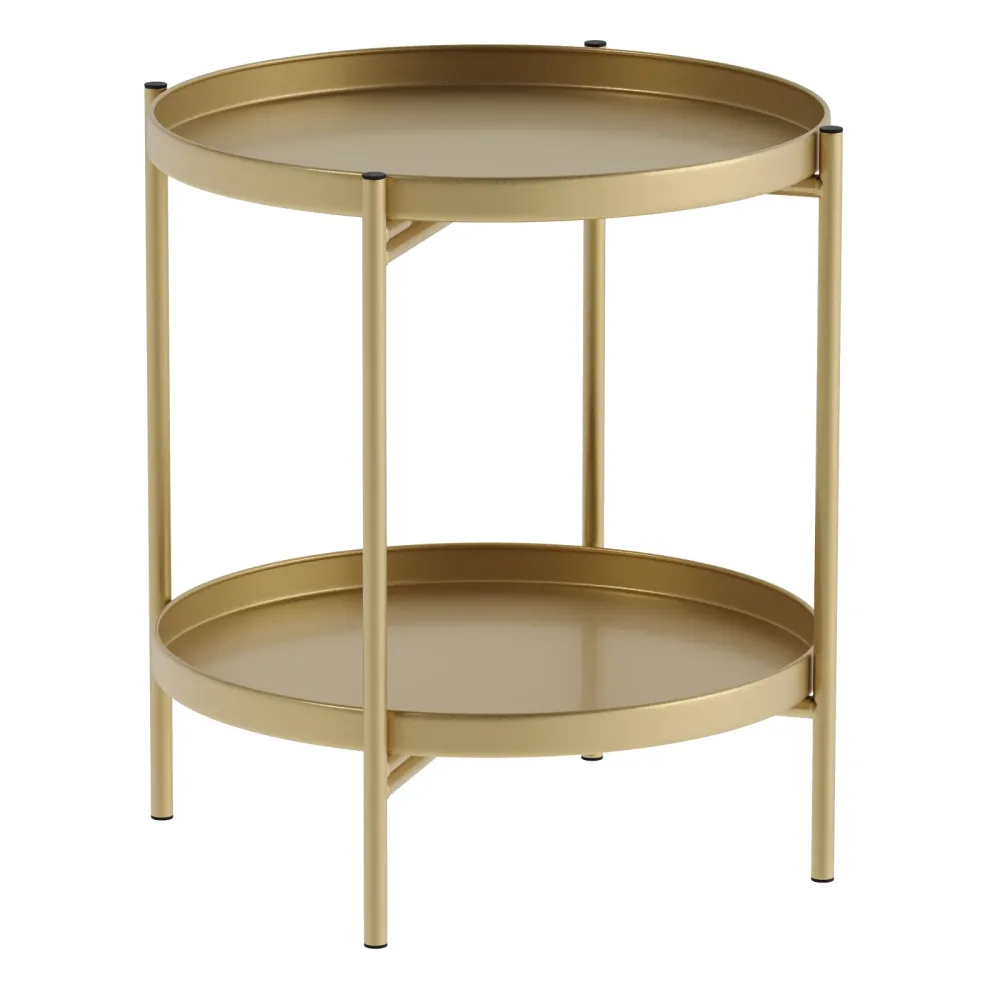 Beistelltisch Metall BRIELLA rund 45 x 53 cm gold