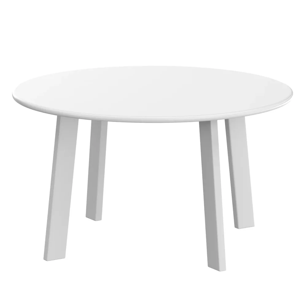 Beistelltisch Metall BERVIN rund 70 x 40 cm weiss