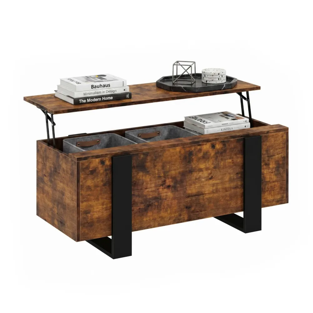 Beistelltisch CHELSEA mit Stauraum 98 x 50 x 40 cm braun/schwarz