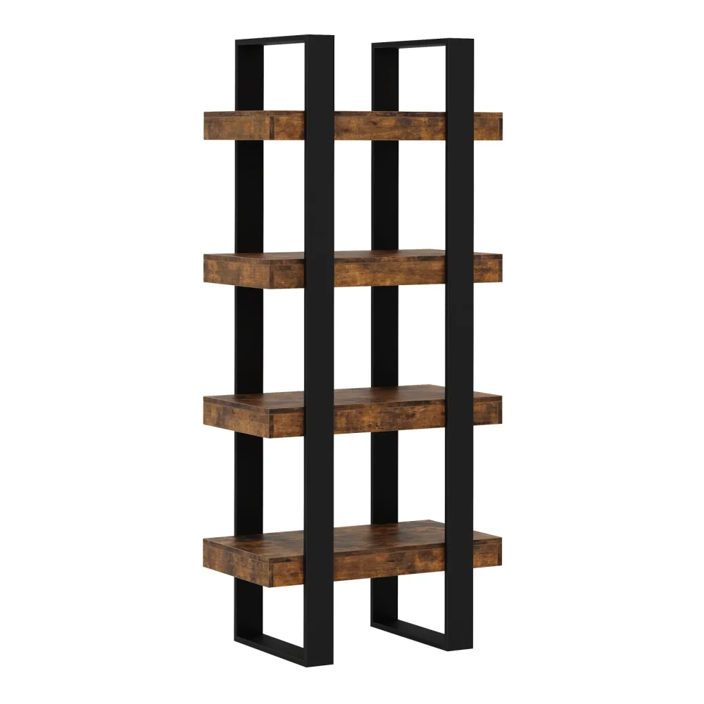 Bücherregal CHELSEA 70 x 160 cm braun/schwarz