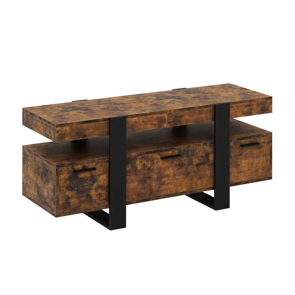 TV Möbel CHELSEA 116 x 40 x 50 cm braun/schwarz