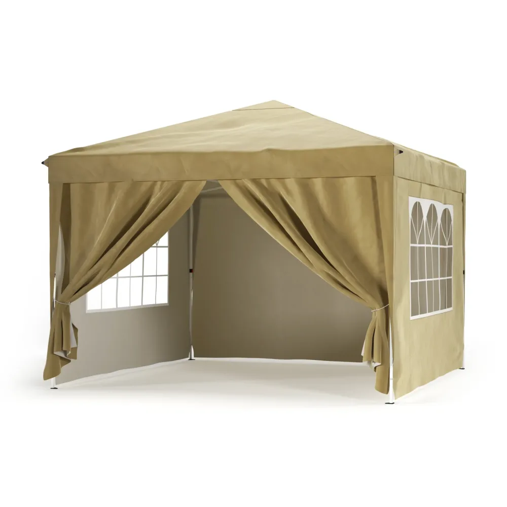 Partyzelt RAKO 3 x 3 m beige inkl. 4 Seitenwände