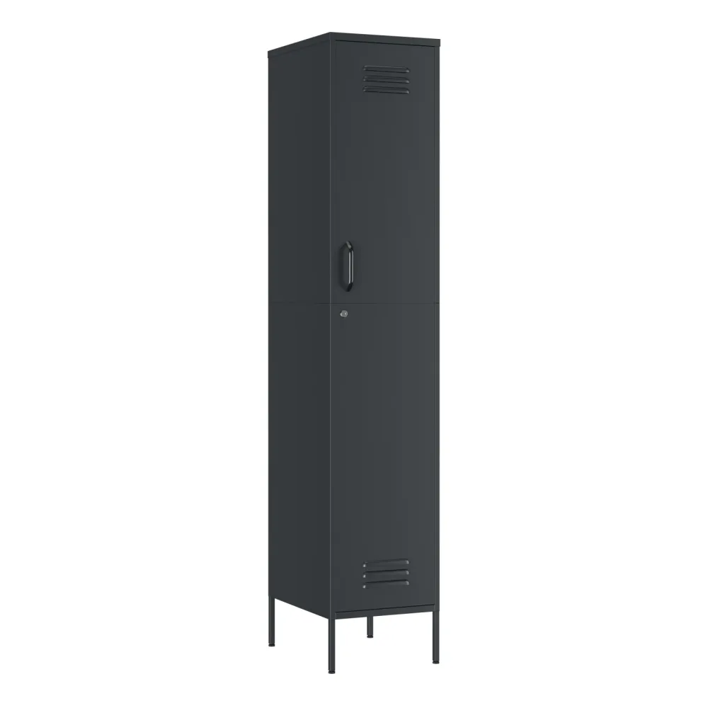 Garderobe Spind Metall OREN mit 4 Böden 35 x 180 cm anthrazit