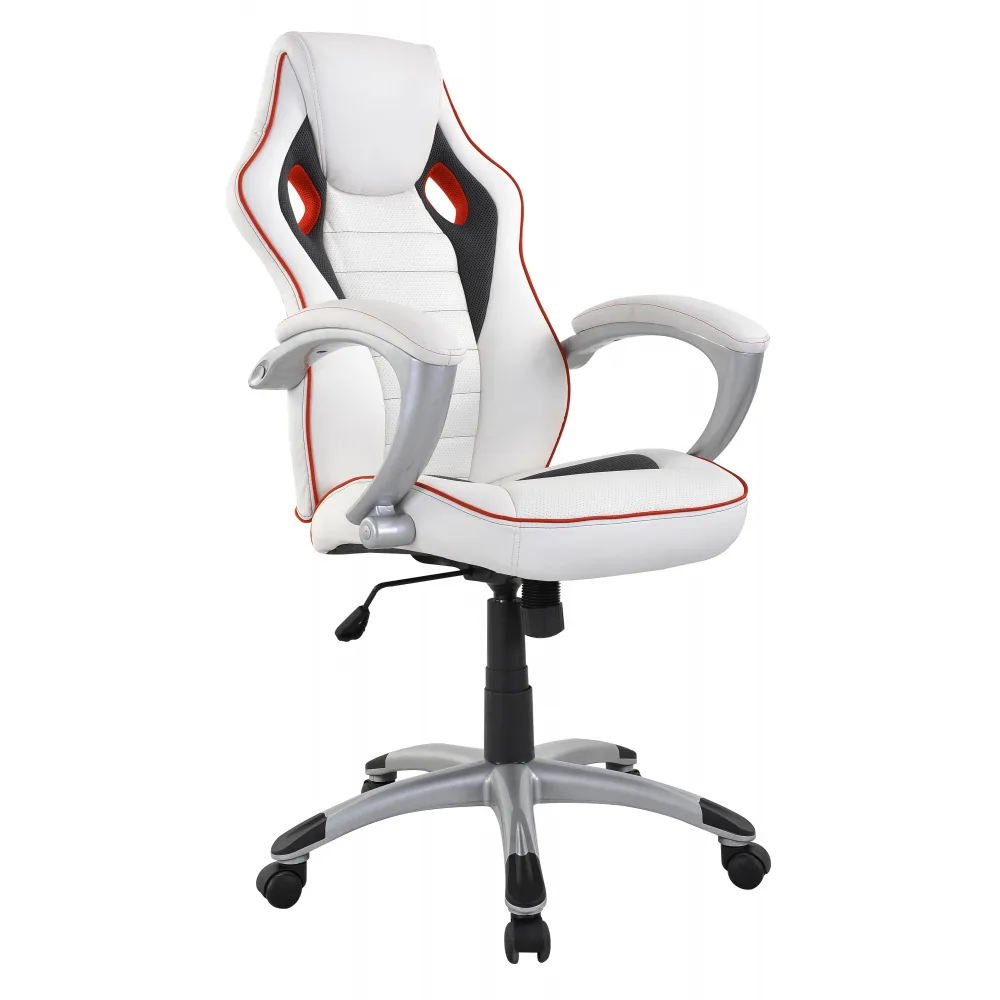 Gaming Stuhl Bürostuhl Leder TURBO weiss