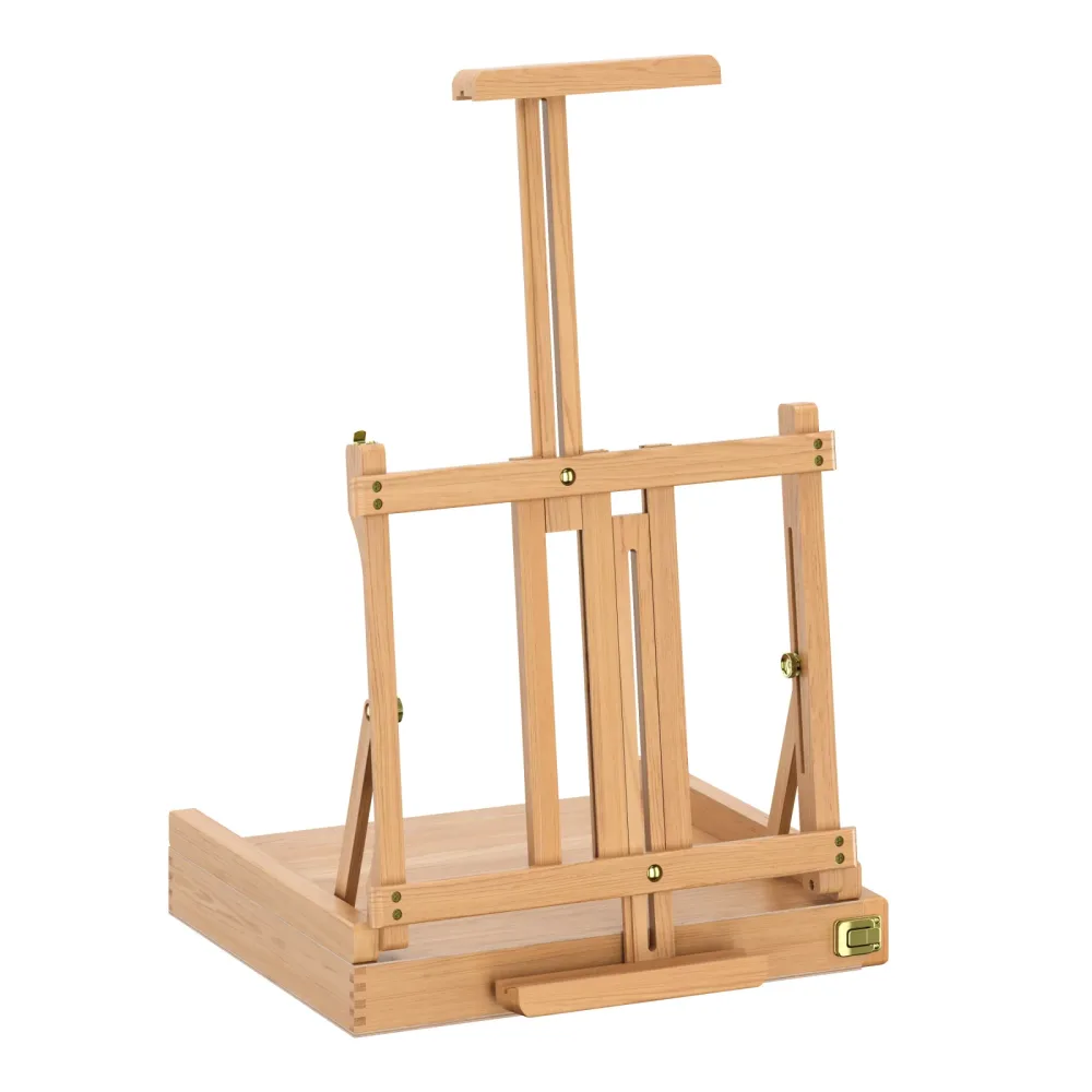 Tischstaffelei Holz mit Schublade 42 - 88 cm