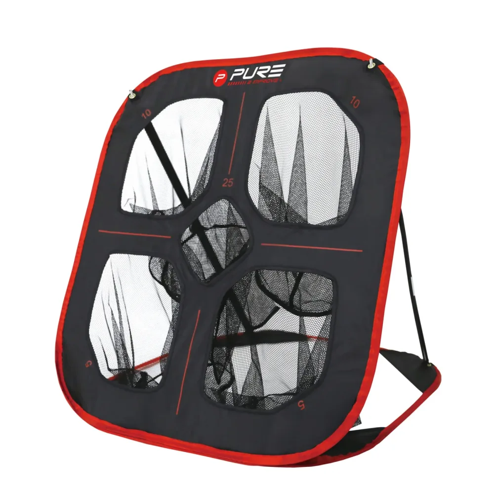 Pure2Improve Golf Pop-Up Chipping Netz 88 x 82 x 80 cm schwarz/rot