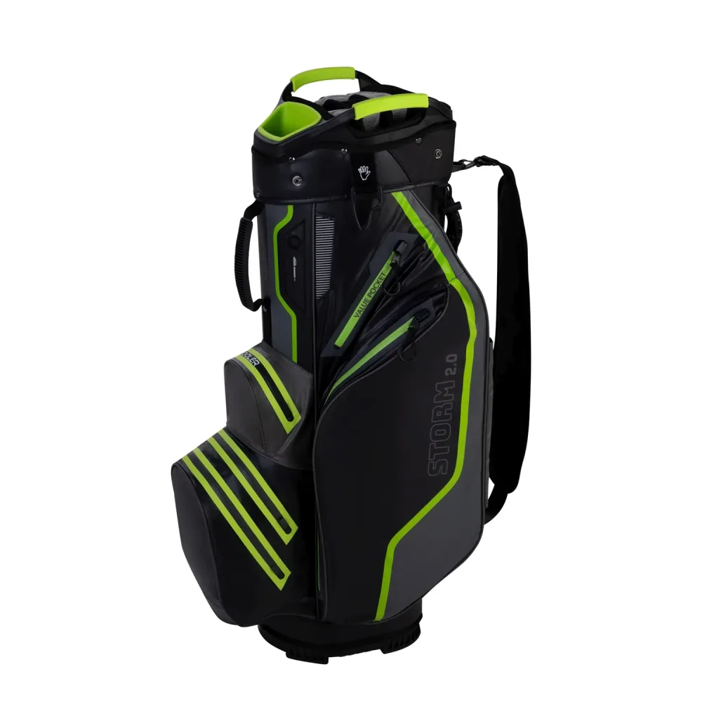 FastFold Cartbag Ultra Dry STORM 2.0 Golftasche wasserdicht schwarz/grün