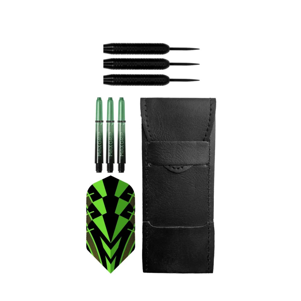 Steeldart Set 23 g 10-teilig schwarz/grün