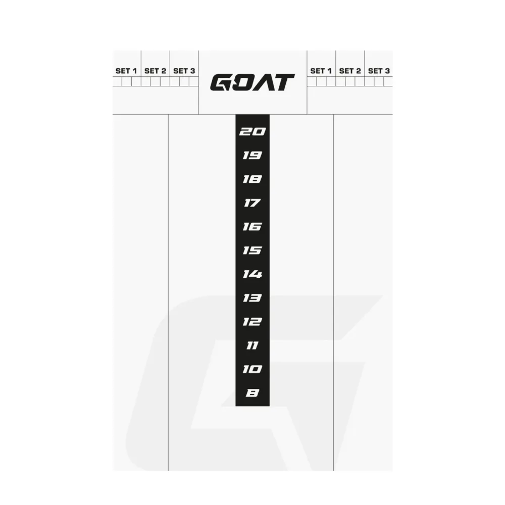 GOAT Scoreboard 45 x 30 cm weiss/schwarz
