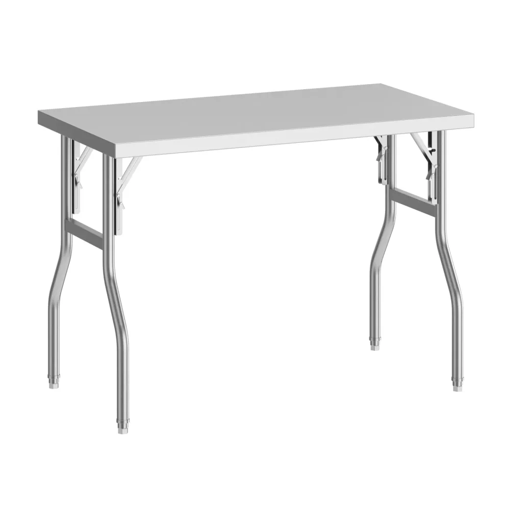 Arbeitstisch Edelstahl klappbar 122 x 61 cm silber