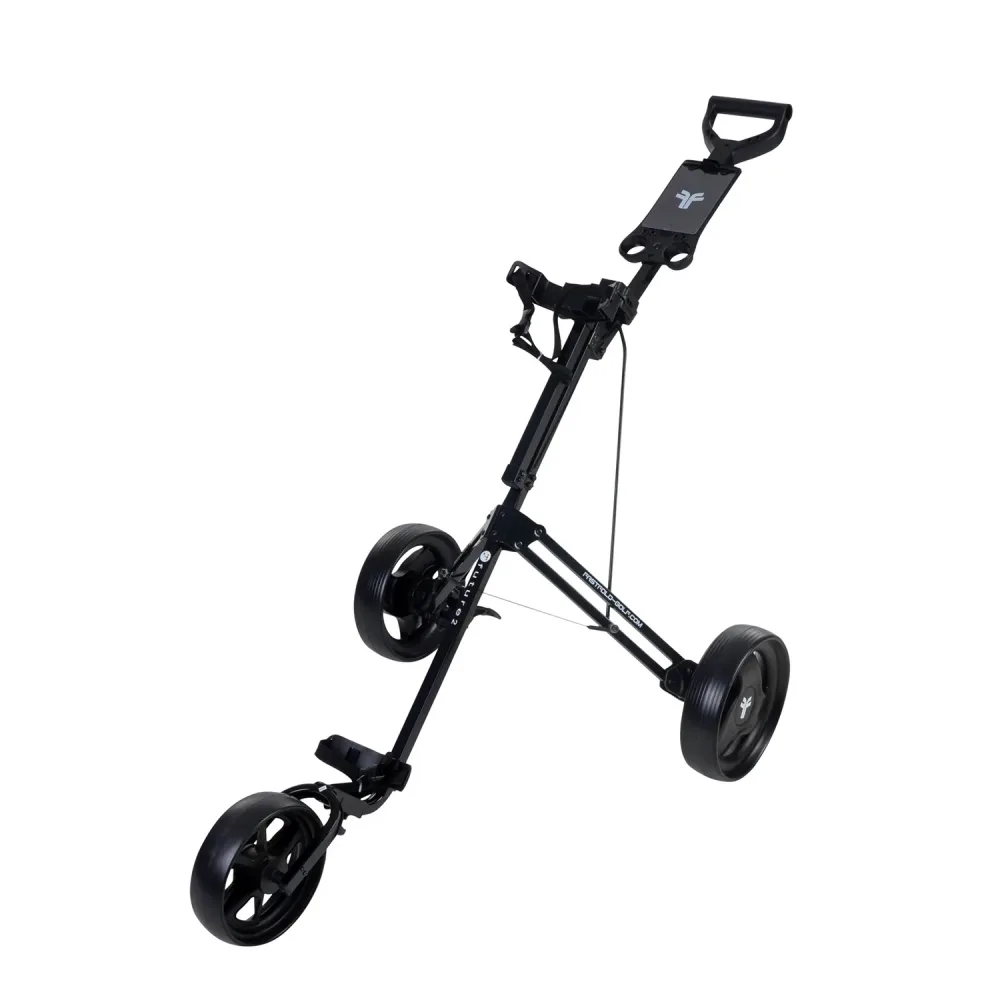 FastFold Golftrolley Junior Aluminium 3-Rad schwarz