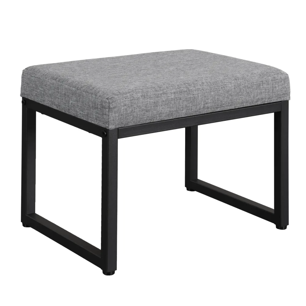 Sitzhocker TULIO hellgrau/schwarz