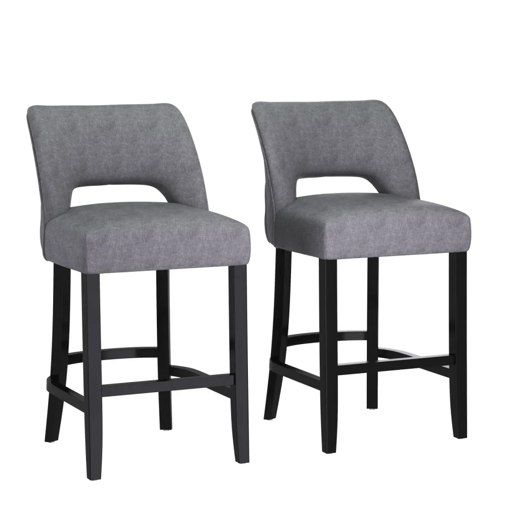 Barhocker SIVARA 2er Set anthrazit