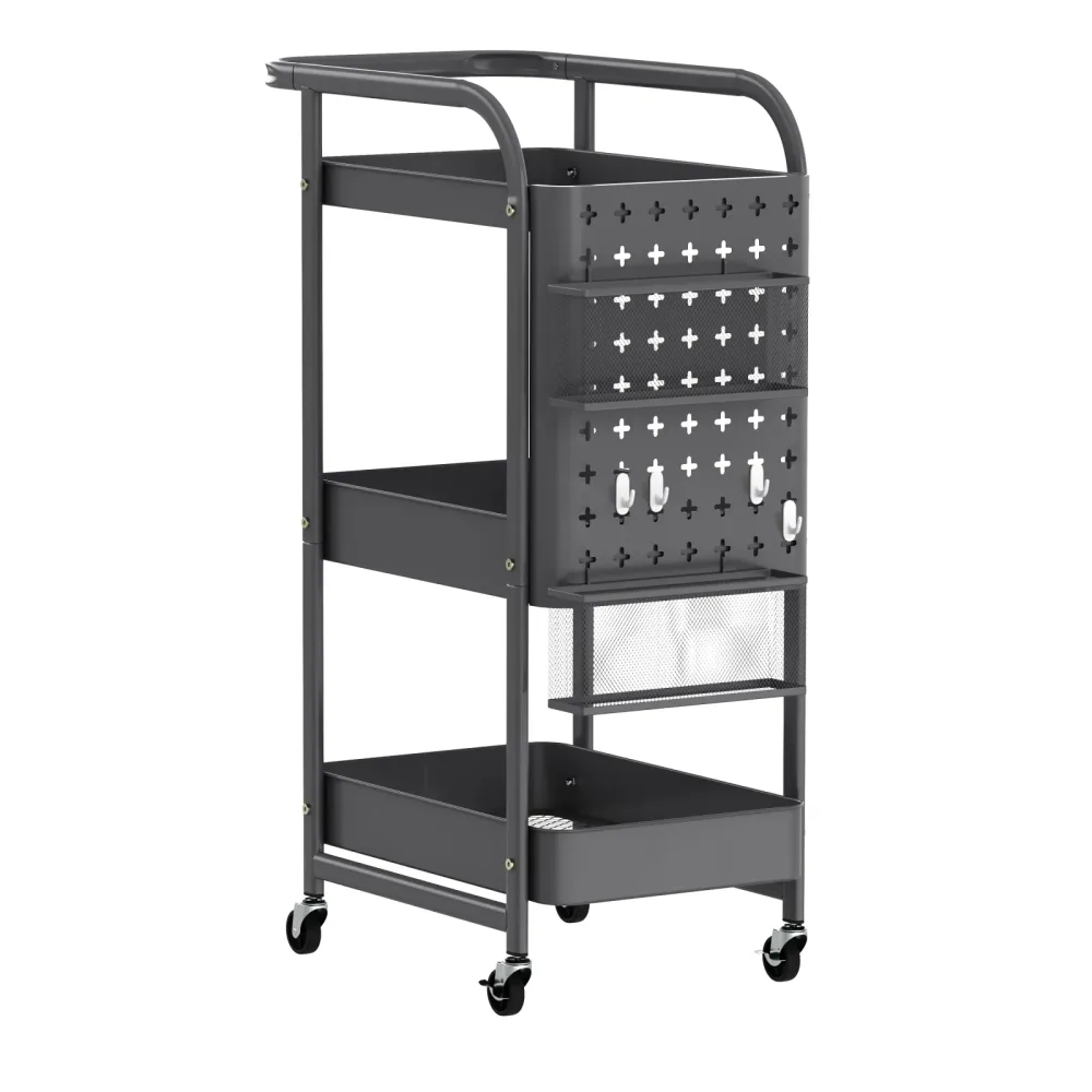 Rollwagen STEVEN 3 Etagen 30 x 49 x 74 cm anthrazit