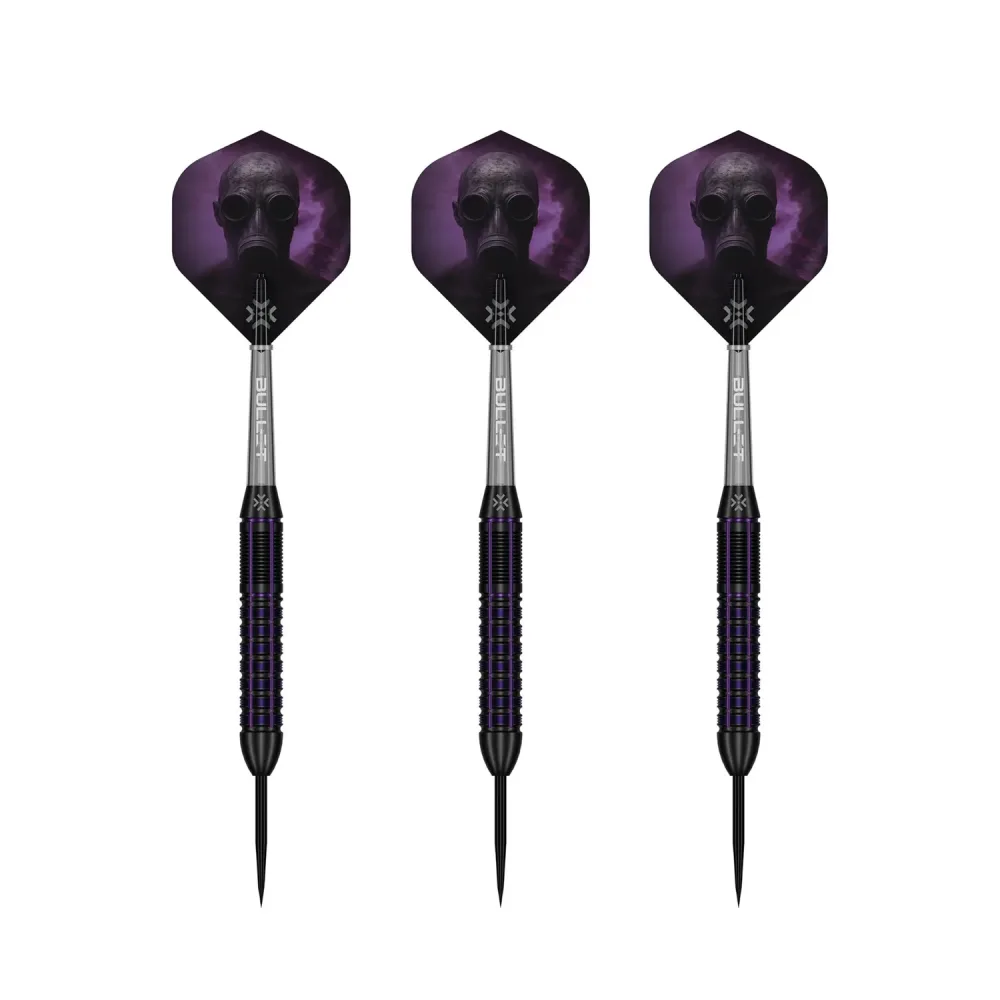 BULLET Toxic Steeldart 23 g 3er Set schwarz/violett