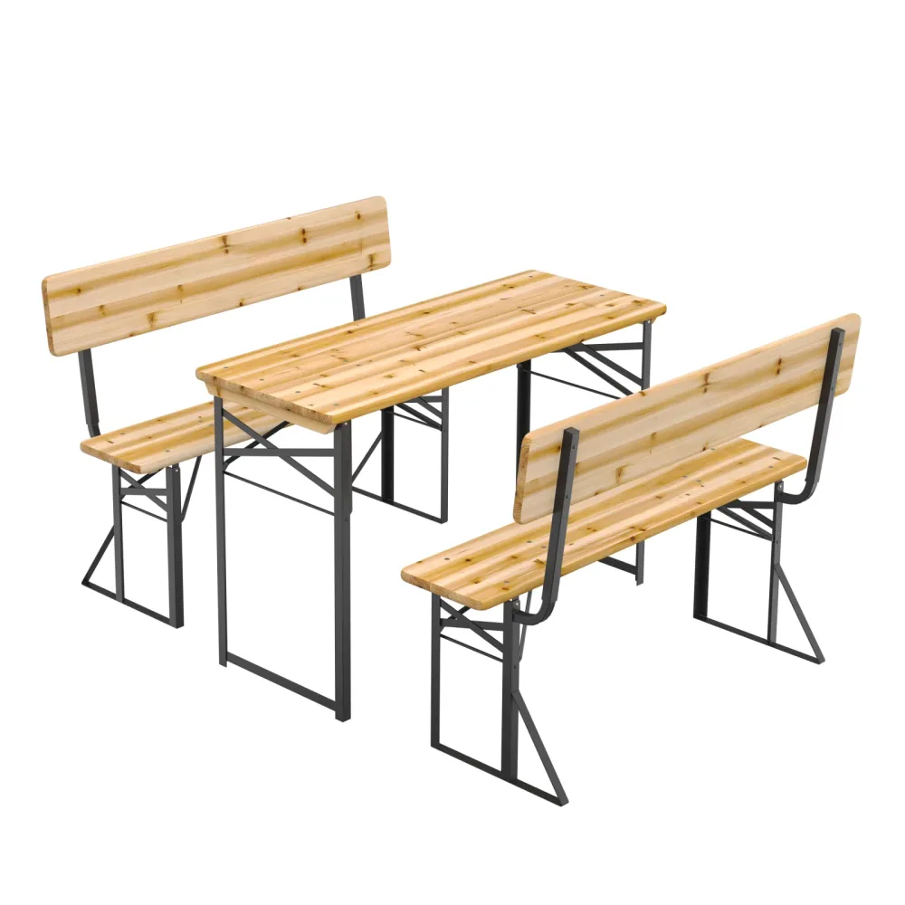 Festbank Bierzeltgarnitur Holz 119 x 45 cm