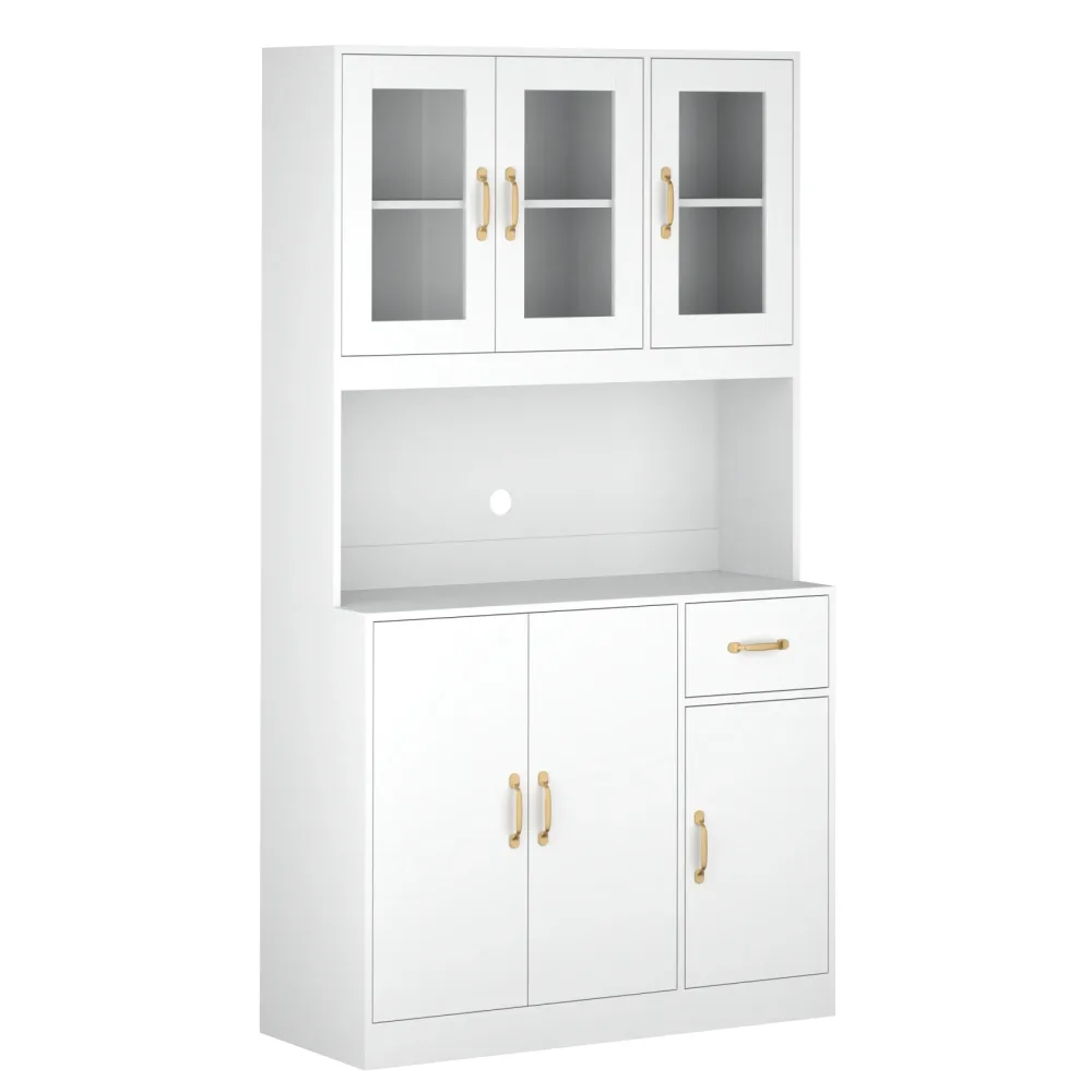 Küchenbuffet Hochschrank 100 x 180 cm weiss