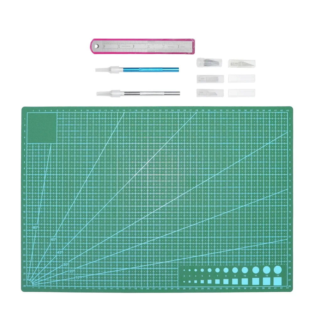 Schneidematte Set 45 x 30 cm mit Werkzeug 50-teilig