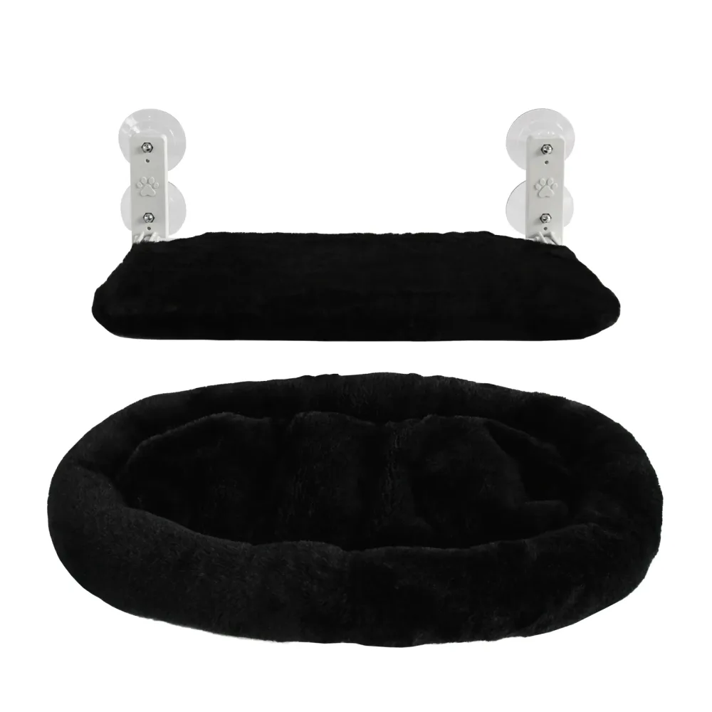 Katzenbett Fensterliege 60 x 30 cm schwarz