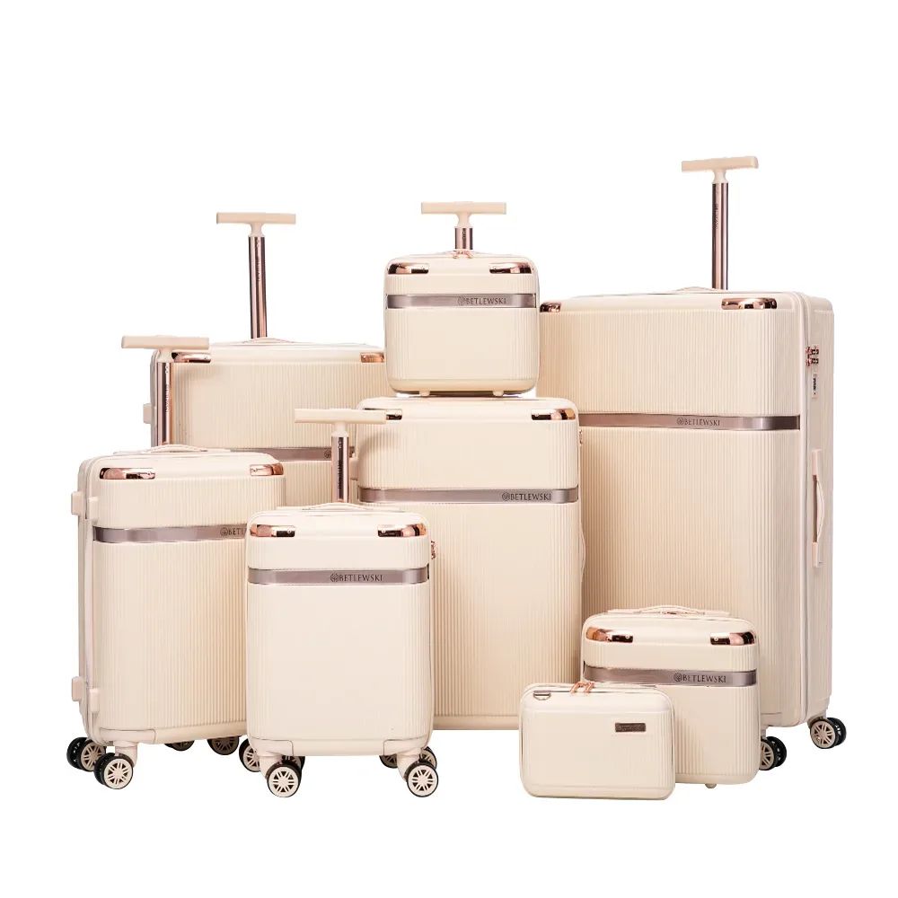 Reisekoffer Hartschalenkoffer VIRELLA 8er Set beige