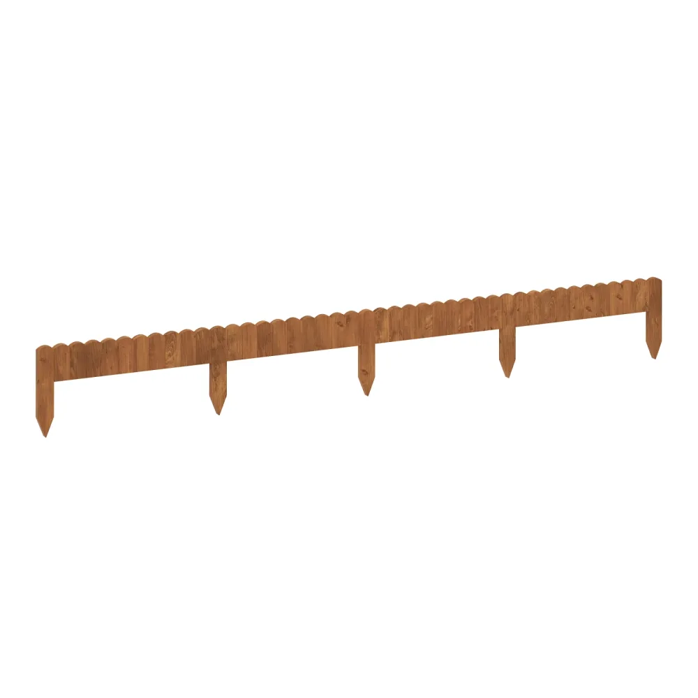 Rasenkante Beetumrandung Holz 200 x 10 cm braun