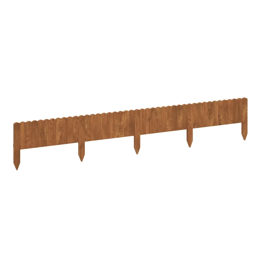 Rasenkante Beetumrandung Holz 200 x 20 cm braun