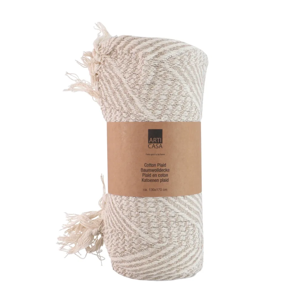 Kuscheldecke 130 x 170 cm beige
