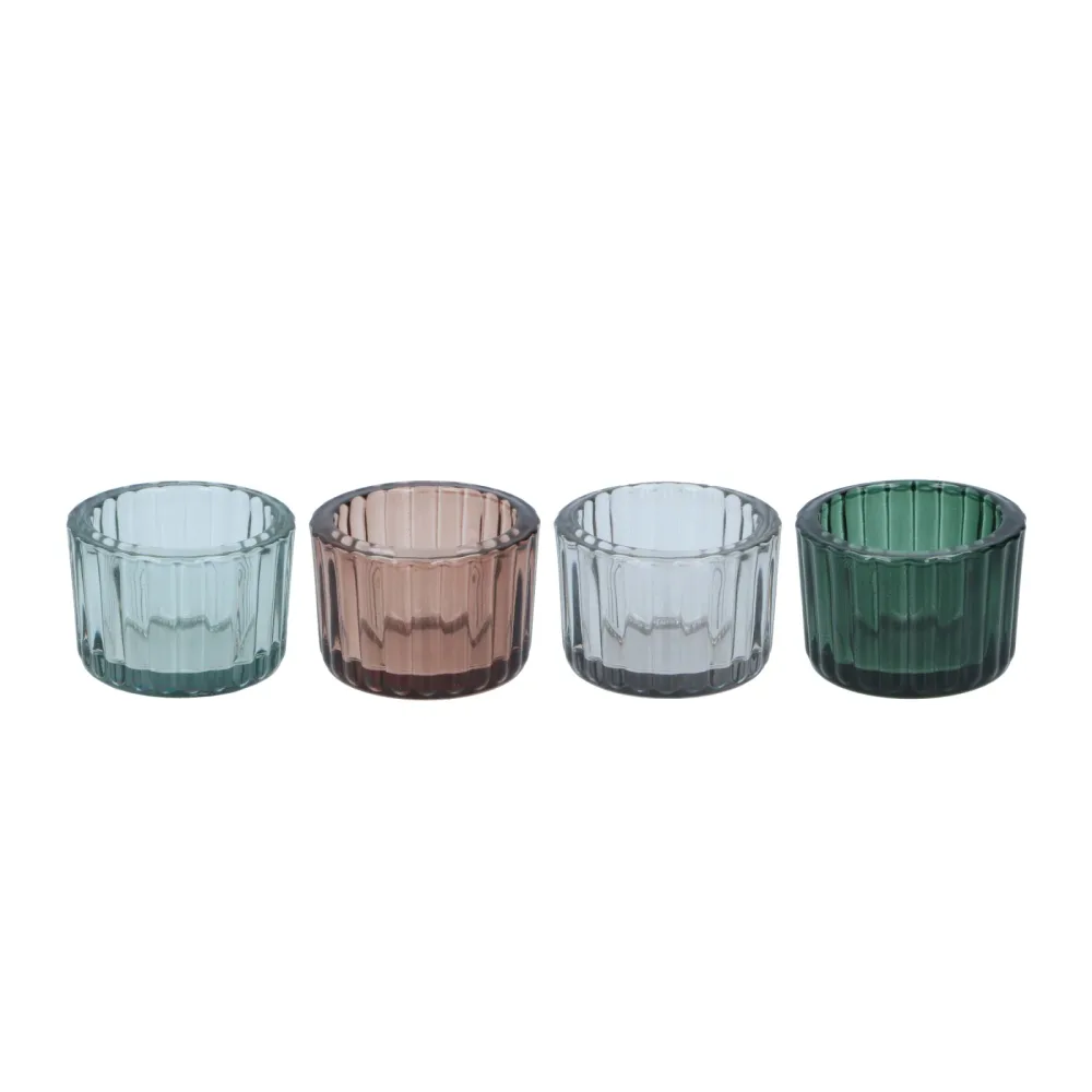 Kerzenhalter Glas 4er Set 5.5 cm