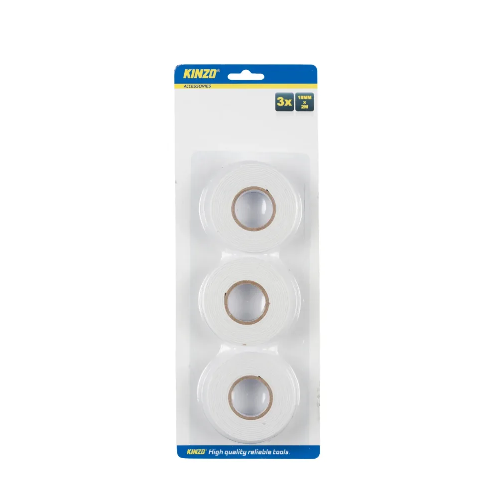 Klebeband doppelseitig 3er Set 18 mm