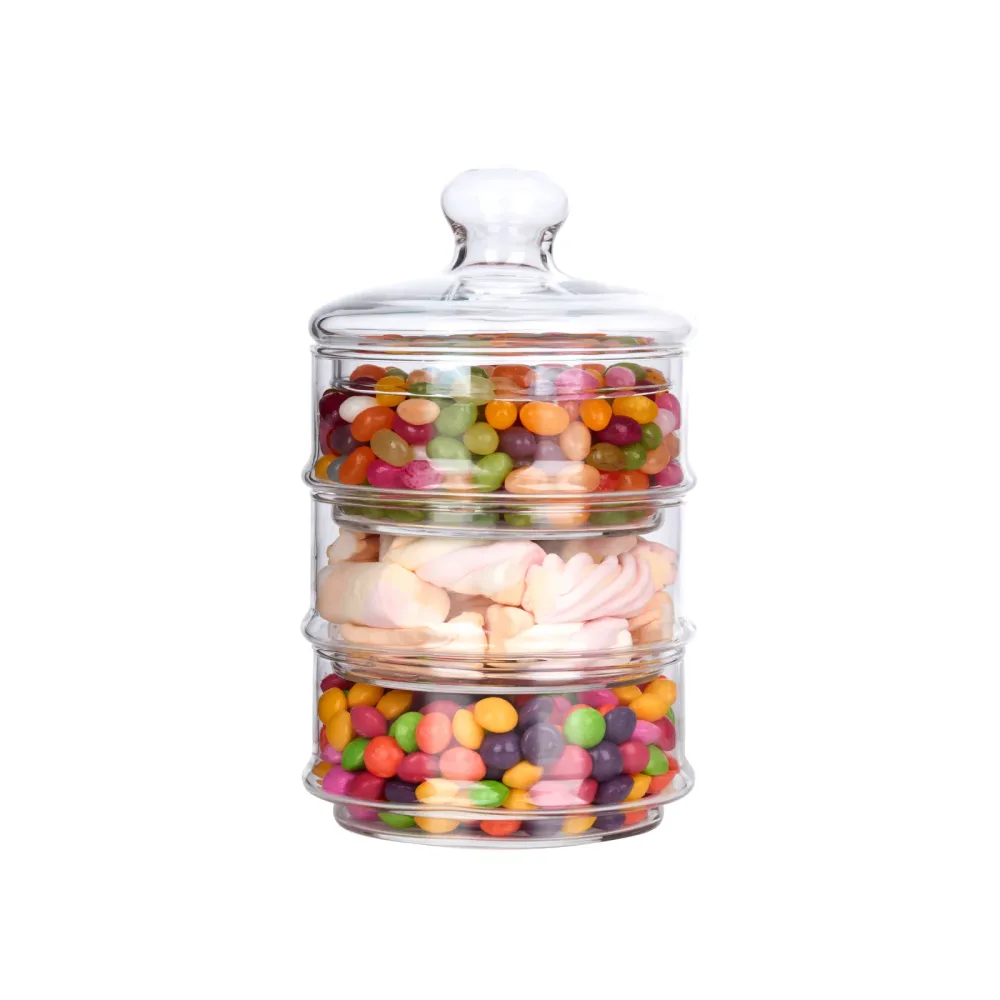 Vorratsbehälter Glas 3-stöckig 12 cm