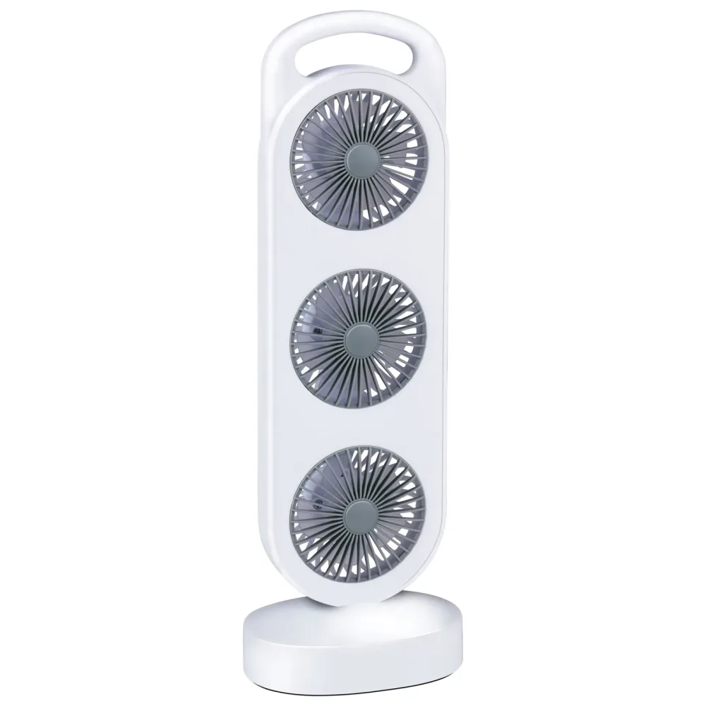 Turmventilator Tischventilator USB 37 cm weiss