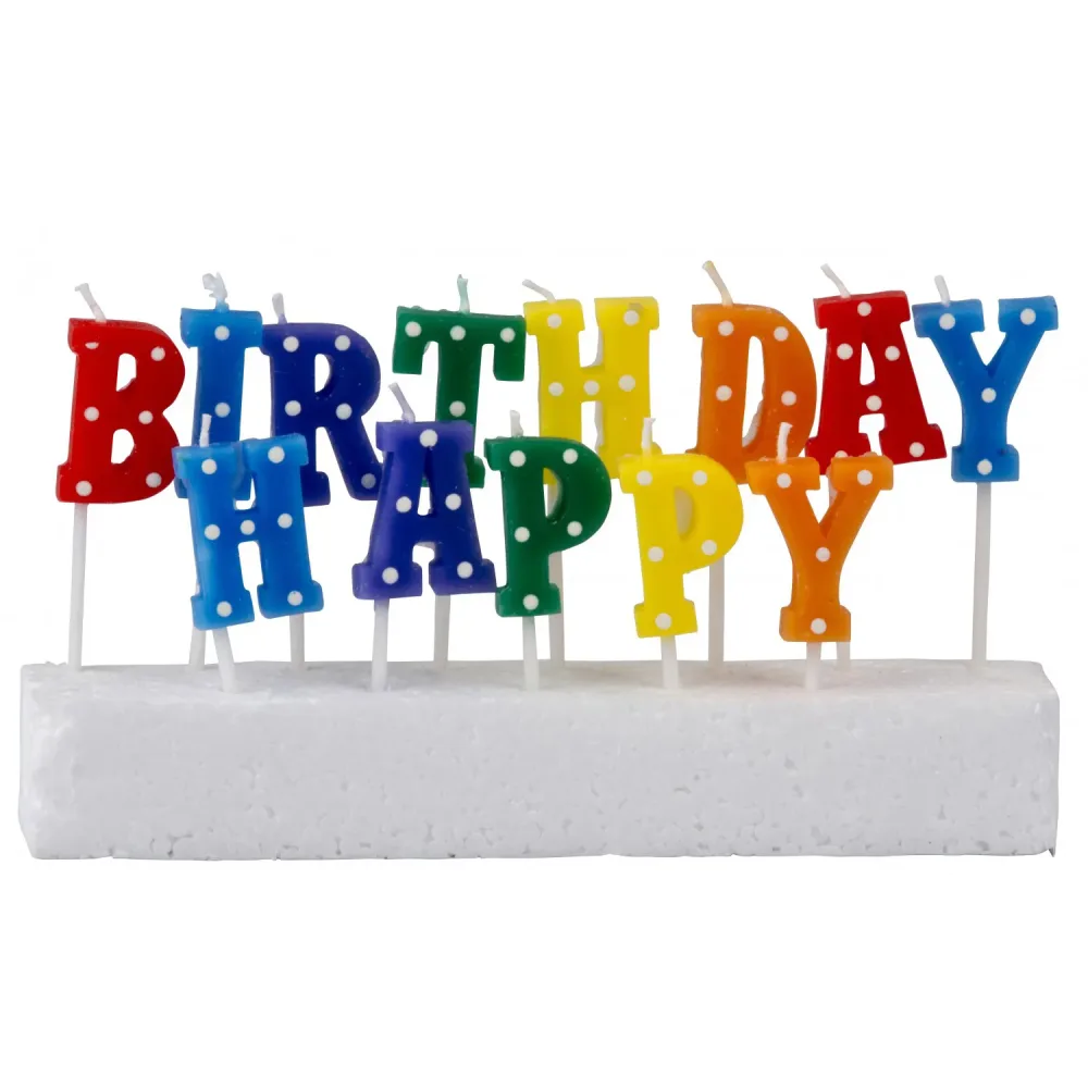 Kerzen 'Happy Birthday' 13-teilig