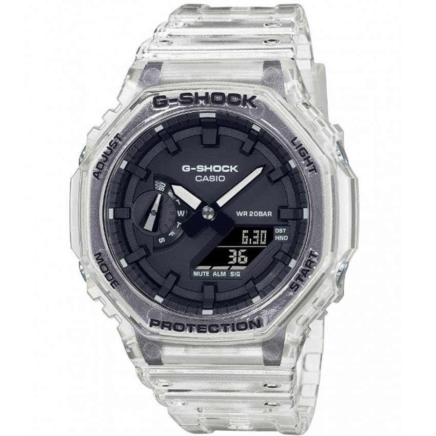 CASIO - Analoguhr, G-SHOCK Classic, 48mm, Transparent