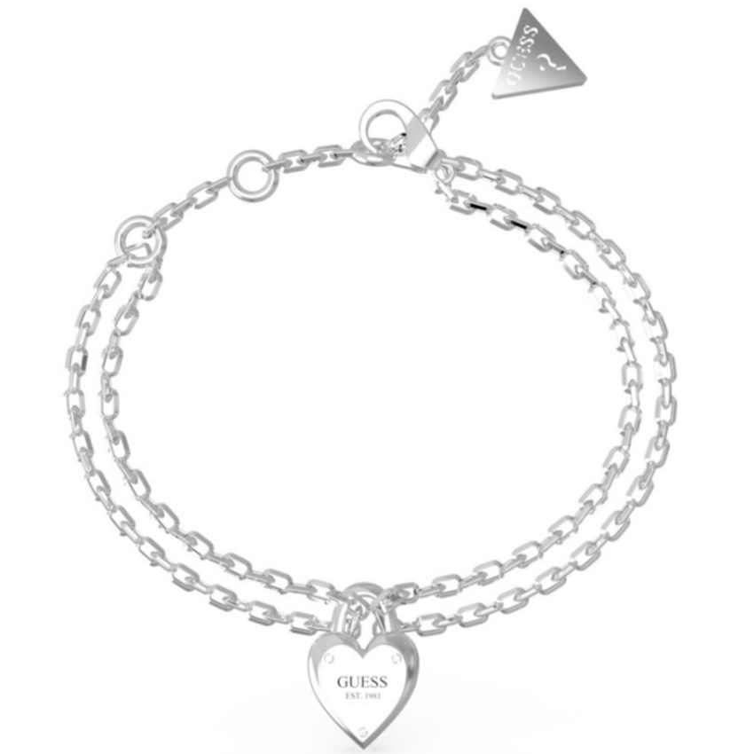 Guess - Armband, All You Need Is Love, 14.5+4CM, Silber