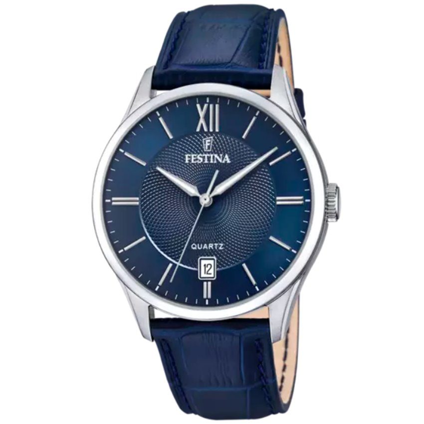 Festina - Analoguhr, Classics, 43mm, Blau