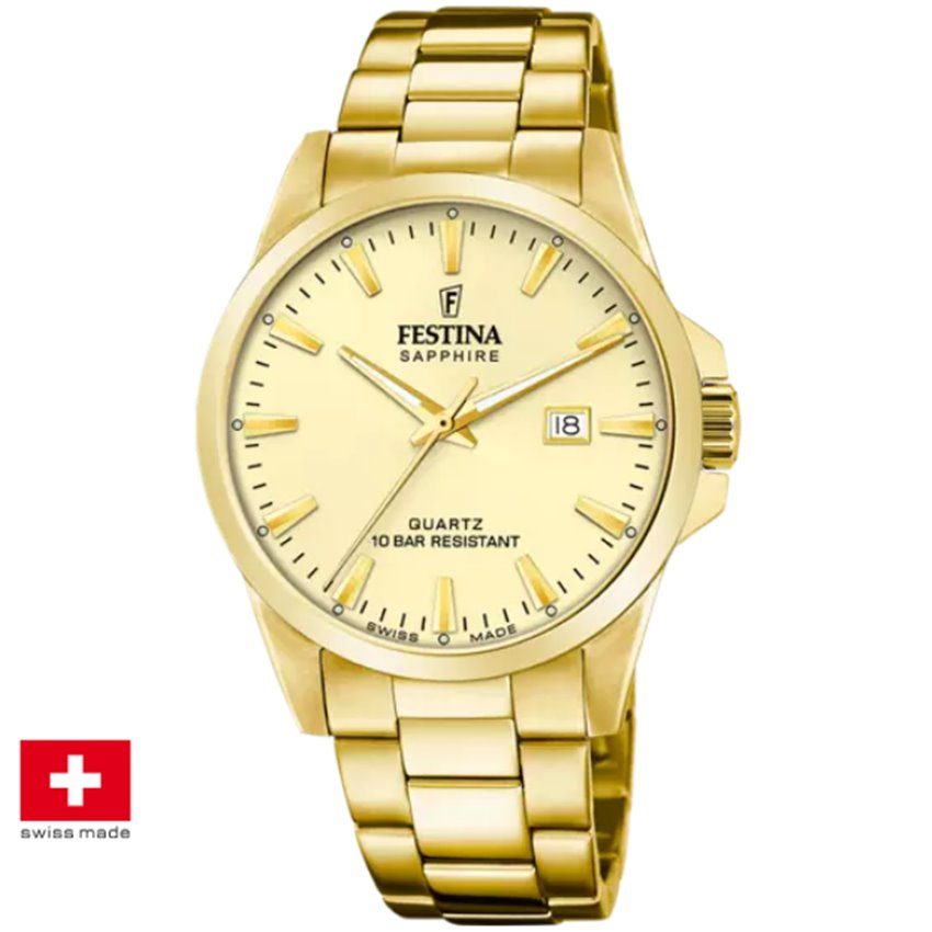 Festina F20044/4 Swiss Made Acero Klassik Herrenuhr