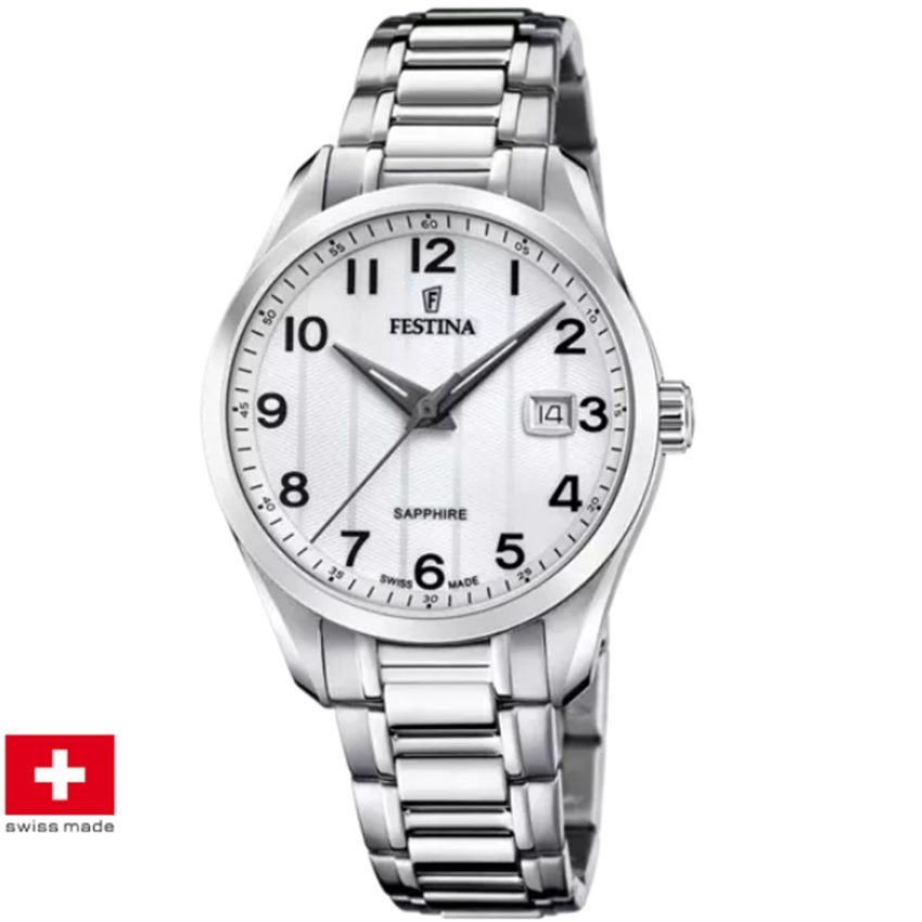 Festina F20026/1 Swiss Made Acero Klassik Herrenuhr