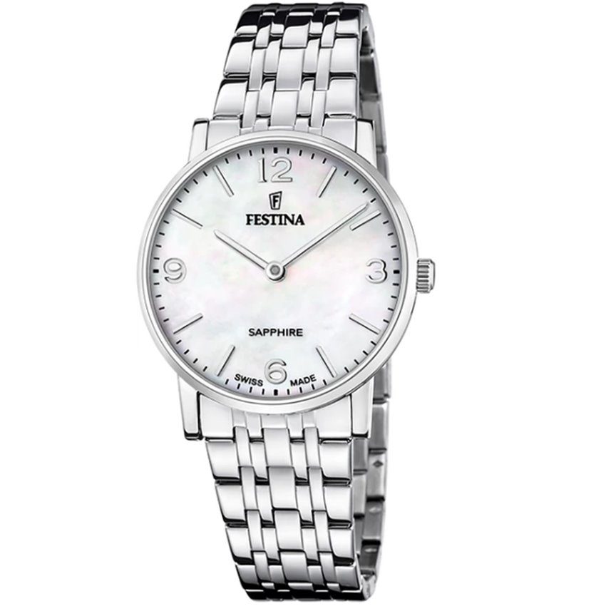 Festina F20047/2 Swiss Made Acero Klassik Damenuhr